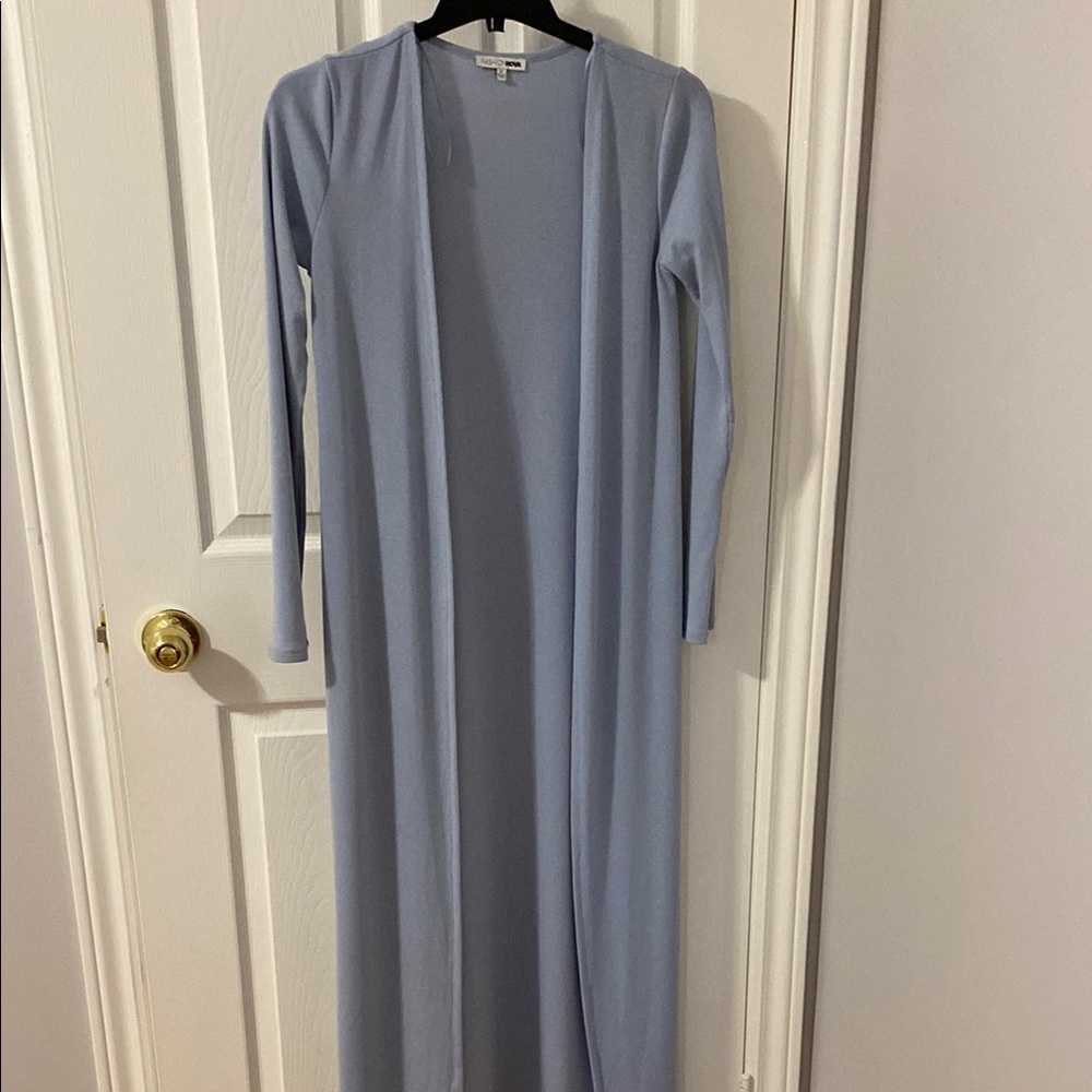 Fashion Nova Soft Blue Ribbed Top